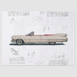 Papel De Seda Decoración de coches convertibles de Cadillac clás