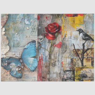 Papel De Seda Decoración de colección de arte abstracta de vinta