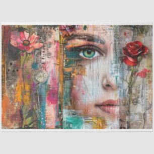 Papel De Seda Decoración de colección de arte abstracta de vinta