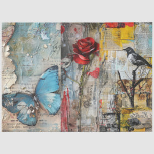 Papel De Seda Decoración de colección de arte abstracta de vinta