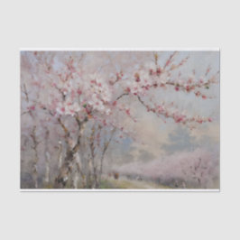 Papel De Seda Decoración de color de agua de flores de cerezo