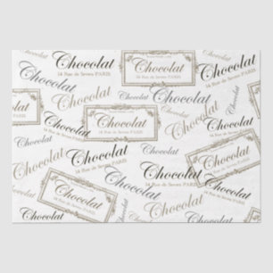 Papel De Seda Decoración de color vintage francés de chocolate