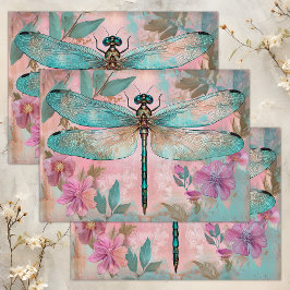PAPEL DE SEDA DECORACIÓN DE DRAGONFLY ENCHANADA