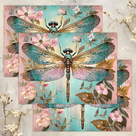 PAPEL DE SEDA DECORACIÓN DE DRAGONFLY ENCHANADA