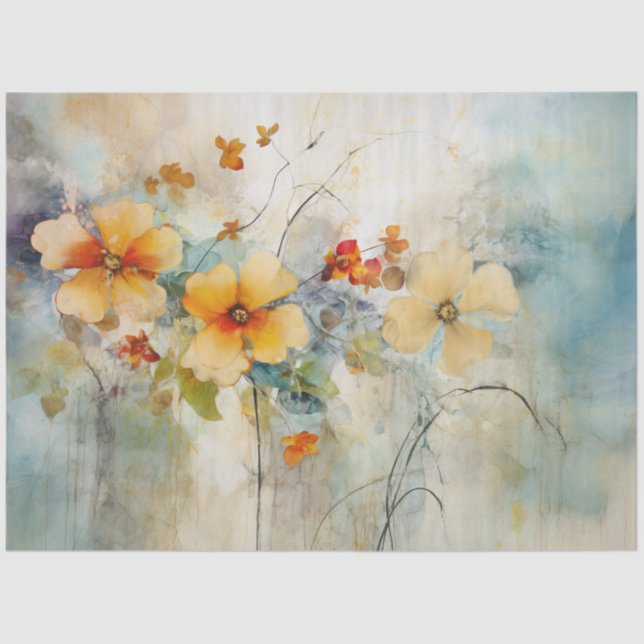 PAPEL DE SEDA DECORACIÓN DE FLORES BLANDOS (Anverso)