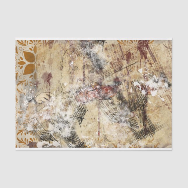 Papel De Seda Decoración de fondo de colección de arte (Anverso)