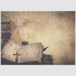 Papel De Seda Decoración de fondo de la biblia de época 20x30