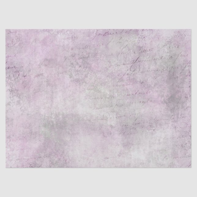Papel De Seda Decoración de guión morado claro (Anverso)