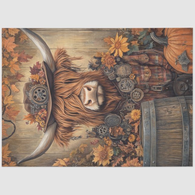 Papel De Seda Decoración de Halloween en la singulosa Highland H (Anverso)