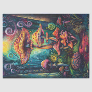 Papel De Seda Decoración de hongos psicodélicos