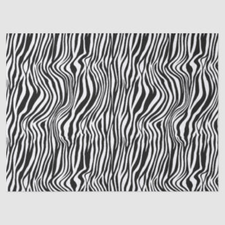 Papel De Seda Decoración de impresión de cebra blanca y negra