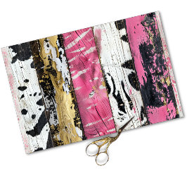 Papel De Seda Decoración de impresión de cebra rosa de glam rode