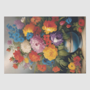 Papel De Seda Decoración de impresión de flores italianas /