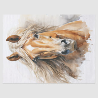 Papel De Seda Decoración de la acuarela del caballo de Palomino