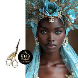 Papel De Seda Decoración de la cabeza azul turquesa