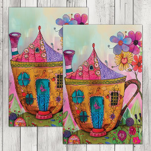 PAPEL DE SEDA DECORACIÓN DE LA CASA DE LA COPA DE TÉ SIMILAR