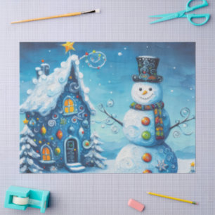 Papel De Seda Decoración de la Casa de Whimsical y Navidades Sno