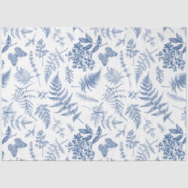 Papel De Seda Decoración de la chinoiserie azul vintage