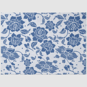 Papel De Seda Decoración de la chinoiserie azul vintage