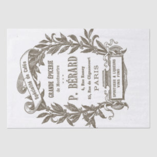 Papel De Seda Decoración de la cocina de mercado de la Ephemera 