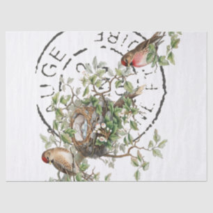 Papel De Seda Decoración de la cosecha del árbol de posmarca fra