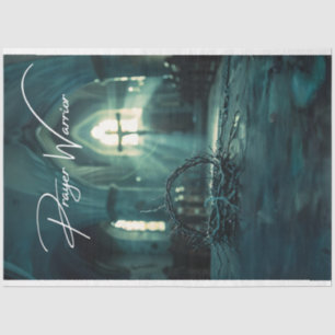 Papel De Seda Decoración de la cruz del guerrero de la oración