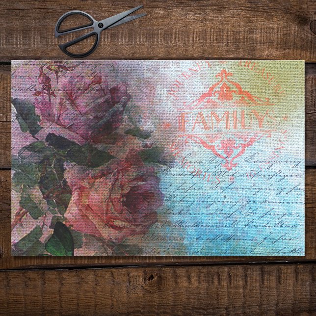 Papel De Seda Decoración de la familia de flores rojas (Subido por el creador)