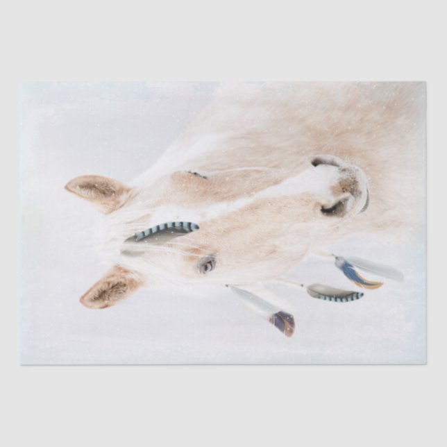 Papel De Seda Decoración de la Fantasía del Caballo Palomino (Anverso)