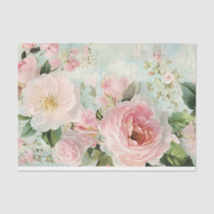 Papel De Seda Decoración de la florecimiento del Shabby Chic fra