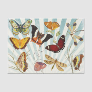 Papel De Seda Decoración de la mezcla de mariposa de vintage