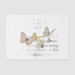 Papel De Seda Decoración de la música mariposa Pale Pastel