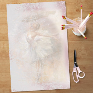 Papel De Seda Decoración de la Pose de la Balerina Vintage