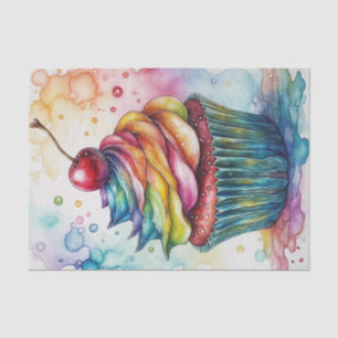 Papel De Seda Decoración de la tarta de color de agua del arcoir