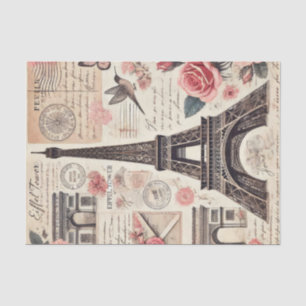 Papel De Seda Decoración de la torre del Shabby Chic Eiffel
