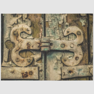 Papel De Seda Decoración de la vendimia de la bisagra de la puer