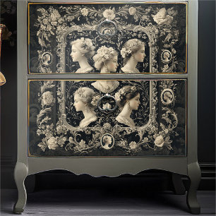 Papel De Seda Decoración de la Vieja Victoria Lady Elegant Cameo