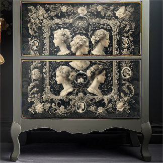 Papel De Seda Decoración de la Vieja Victoria Lady Elegant Cameo