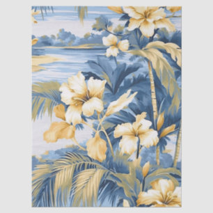 Papel De Seda Decoración de las vistas al océano azul pastel