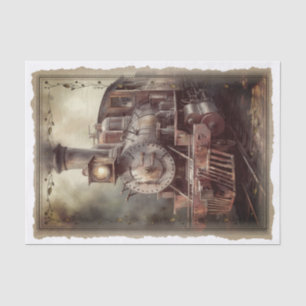 Papel De Seda Decoración de Locomotora Vintage victoriana