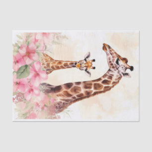 Papel De Seda Decoración de los amantes de la jirafa de la jungl