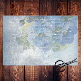 Papel De Seda Decoración de los Poppies Floral Azul Floral