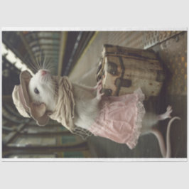 Papel De Seda Decoración de maleta rosa de la falda del ratón bl