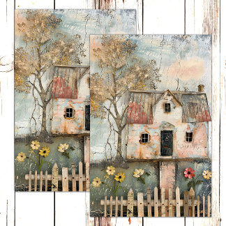 PAPEL DE SEDA DECORACIÓN DE MEDIOS MIXTOS DE SHABBY COUNTRY FARM