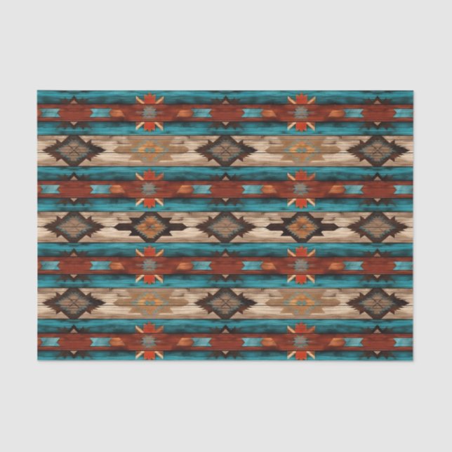 Papel De Seda Decoración de motivos occidentales de madera falsa (Anverso)