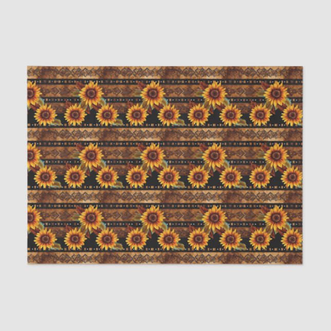 Papel De Seda Decoración de motivos occidentales de madera falsa (Anverso)