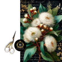 Decoración de nueces de flores blancas