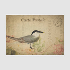 Papel De Seda Decoración de pájaro barato de la postal francesa 