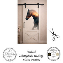 Decoración de pared de caballo rústico con decoupa