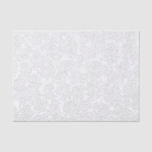 Papel De Seda Decoración de Patrón Suculento Blanco Elegante