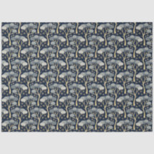 Decoración de pinos azules y dorados Art Decó